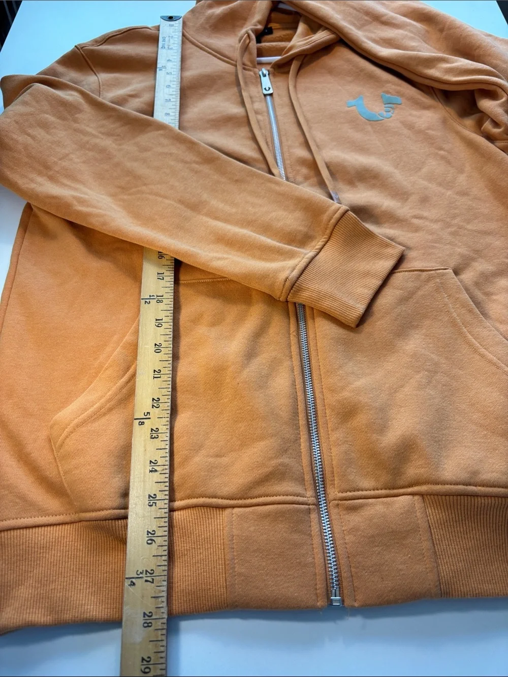 True Religion Orange Graphic World Tour Hoodie -539sku